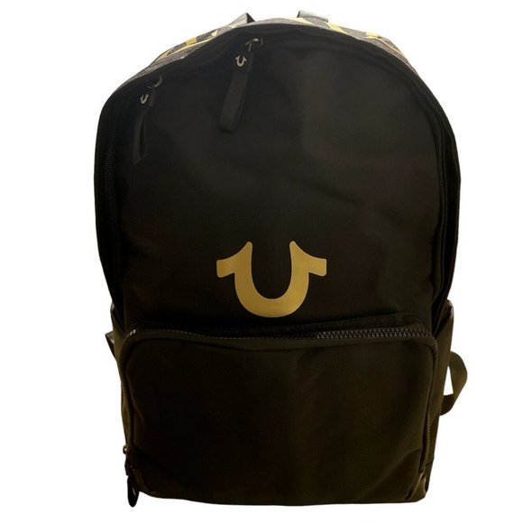 True Religion Bags True Religion Staunch Horseshoe Logo Backpack Black Gold Msrp75 New